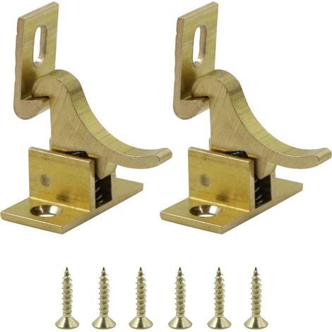 Serrure de porte à 90 degrés - 2 pênes de verrouillage, serrure à cylindre coulissant avec vis, convient aux portes et fenêtres de salle de bain (1/5)