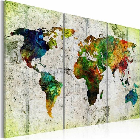 Tableau voyages colorés - 90 x 60 cm (1/4)