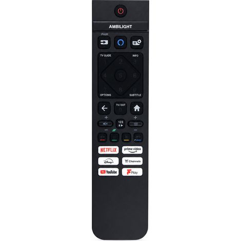 Télécommande TV Compatible avec Philips SRC-3216-11/12/06, SRC-3212 et SRC-3215-06/01, Rétroéclairée, Sans Commande Vocale (1/5)