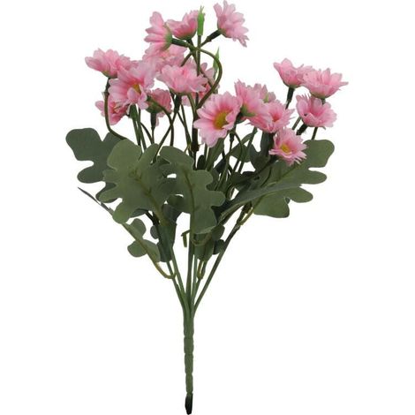Bouquet di margherite rosa - 5 rami - fiori artificiali, altezza 32 cm (1/3)