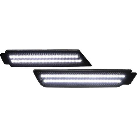 Feux de position latéraux à LED blancs fumés pour pare-chocs avant et arrière des Chevrolet Camaro 2010-2015 (1/4)