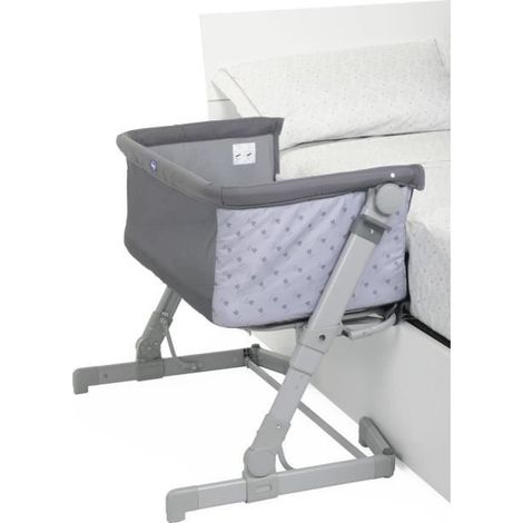 Berceau cododo CHICCO Next2Me GO - Compact - Pliable - Inclinable - 6 niveaux de hauteur - Gris foncé (1/5)