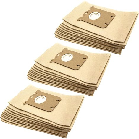 vhbw 30x Sacs compatible avec Volta U 3626 Pluto, U 4110, U 4500 - 4595 Bolido, U 4610 - 4640, U 44, U 4410 - marron