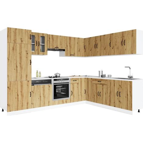 14-tlg. Küchenschrank-Set Kalmar Artisan-Eiche Holzwerkstoff