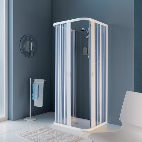 Siro - Box doccia a 3 lati 80X80X80 cm con ante ripiegabili in