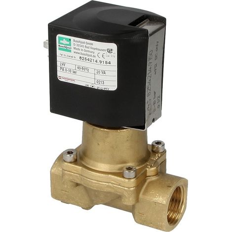 Electrovanne Buschjost 8254214.9154.0244 G1/2,3,4m³/h,0-10bar +110°C,EPDM, 24VAC