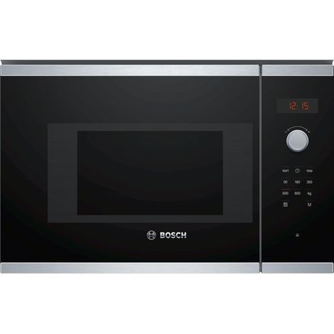 Bosch – Micro-ondes encastrable monofonction 20L – Puissance 800W – Dimensions H38.2 x L59.4 x P31.7 cm – Écran LED et nettoyage simplifié - BFL523MS1F (1/10)