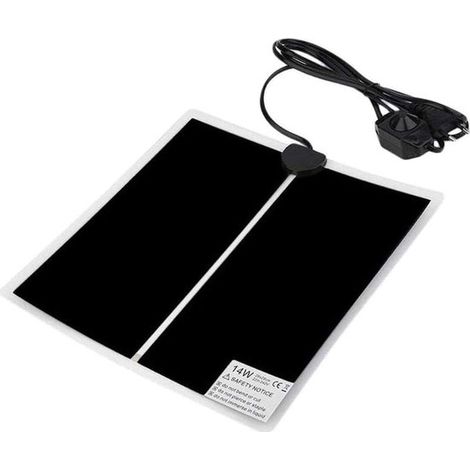 Tapis chauffant 110 à 120 V, 20 W. Tapis chauffant pour reptiles. Thermostat étanche pour installation sous aquarium. Tapis chauffant multifonctionnel pour reptiles. (1/5)