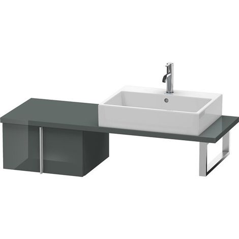 VERO Mobile Consolle Basso 285x500x448mm Grigio Doloaveci Lucido