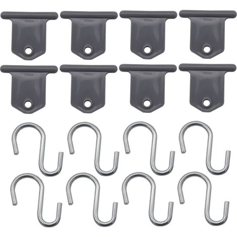 Crochets pour éclairage d'auvent de camping-car, accessoires de suspension pour auvent de camping, supports pour guirlandes lumineuses de fête (lot de 8). (1/5)