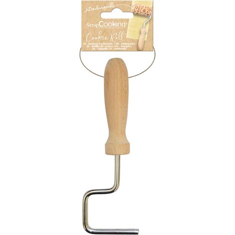 SCRAP COOKING - Manico per mini rotolo di legno - Utensile Stampo Decorazione Biscotti, Sabbiati, Biscotti - 5300 (1/2)