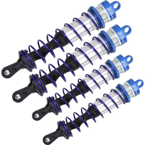 Amortisseurs avant et arrière réglables en métal pour voiture RC 1/8 (bleus) : 2 pièces (bleus) (1/5)
