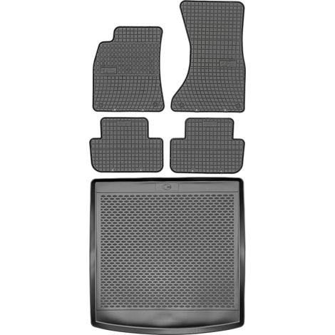 Juego de alfombrillas de goma para coche y maletero para Audi A4 B8 Kombi (2007-2015).