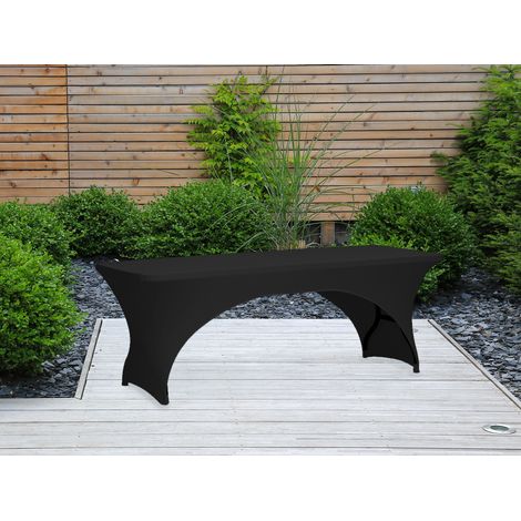 Robuster und stabiler Klapptisch aus Kunststoff komplett mit Husse, schwarz (1/4)
