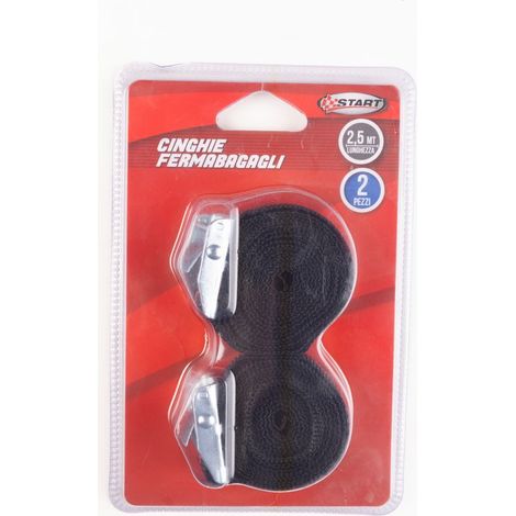 Coppia cinghie 2,5 mt in doppio blister