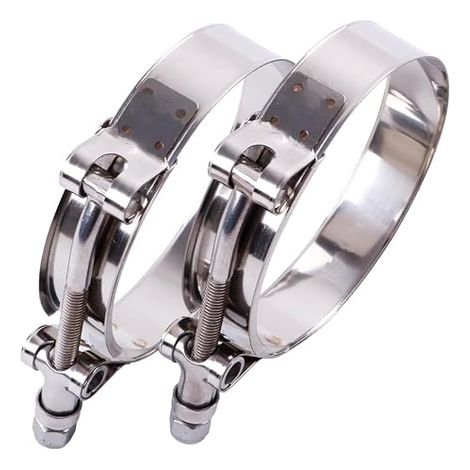 70-78mm T-Bolt Hose Clamps 304 Stainless Steel Hose Clamp Turbo Intake Pipe (1/4)