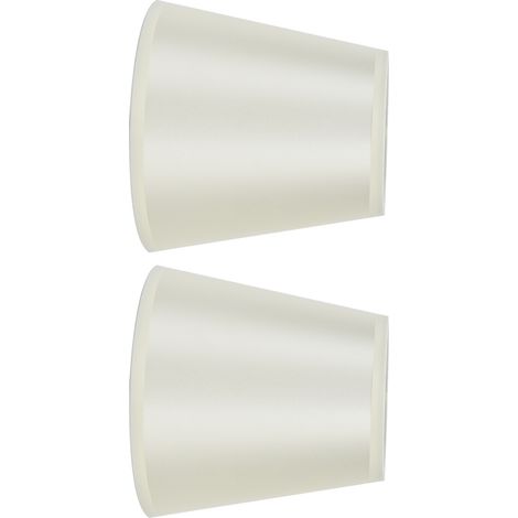 Lot de 2 abat-jour modernes en tissu à clipser pour applique murale, lustre ou lampe de table E14, couleur beige (PT11). (1/5)