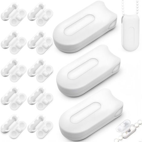 4 Pcs Poids de Chaîne de Store Enrouleur avec 10 Connecteur Accessoires de Stores Blancs pour Romains Stores Verticaux Plissés (1/5)
