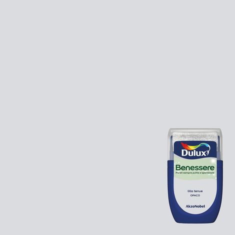 Dulux Benessere Pittura Colorata all'Acqua per Interni Superlavabile Anti Muffa Anti Batteri con Ioni D'Argento, 30 millilitri, Lilla Tenue, 30 ML (1/2)