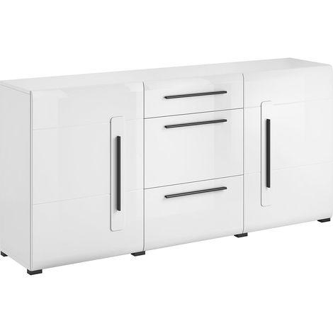 Buffet 2 portes 3 tiroirs Louis Blanc (1/5)