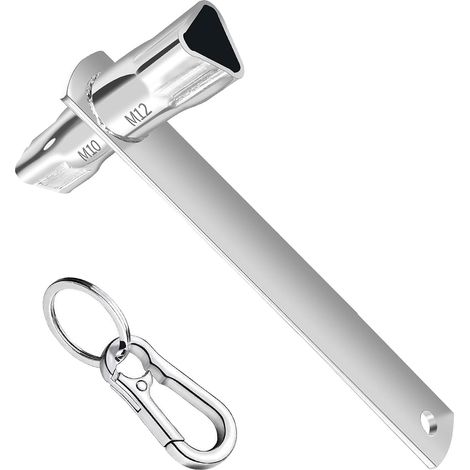 Clé Triangle Universelle Cle Boite Lettre Universelle Cle Triangle Poubelle M12/M10 Tournevis TriangleAcier Galvanisé, 15cm, pour Sécurité, Pompiers, Concierges (1/5)