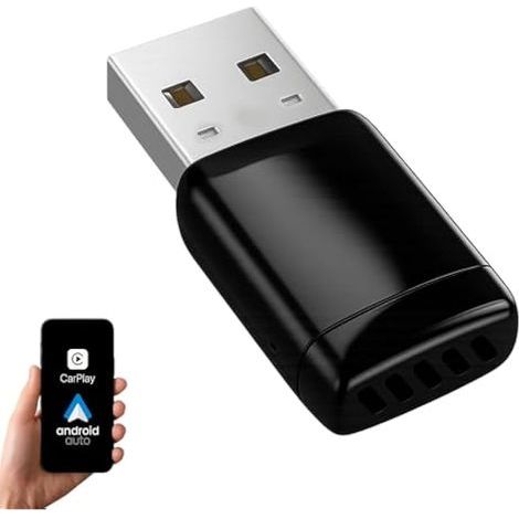 Adaptateur CarPlay sans fil S31 2026 et dongle automatique Android, le plus petit design ultra-fin de 7,5 mm au monde, mise à jour filaire vers sans fil, connexion rapide Bluetooth, mises à (1/5)