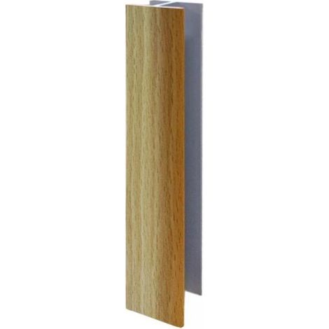 Giunzione lineare per zoccolo in PVC H 10 cm. faggio
