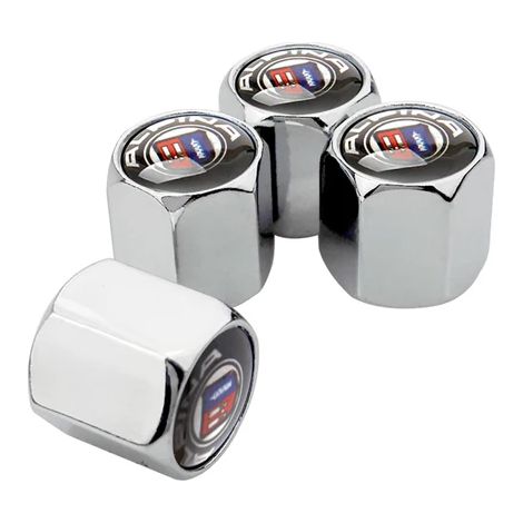 (B-SILVER) 4 bouchons de valve de pneu en métal - Accessoires auto compatibles avec M M3 M5 M6 E90 E34 E36 E46 E60 E90 E39 E70 F10 F20 X5 X6 (1/5)