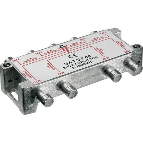 Satellitenverteiler goobay vt 08 8 Ausgänge 100dB Abschirmung