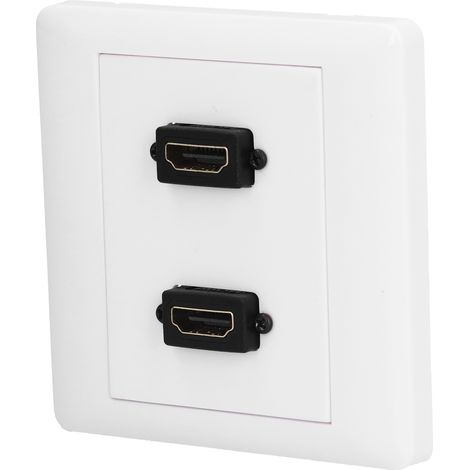 Plaque murale d'interface multimédia haute définition (HDMI) 2 ports Ethernet coaxial femelle-femelle (1/5)