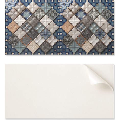 Paquete de baldosas de vinilo para suelo con dise帽o de mosaico, 10x40x20 cm.