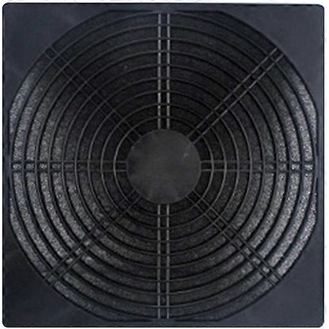 Grille de protection anti-poussière noire pour boîtier PC, cadre de refroidisseur - 200 mm