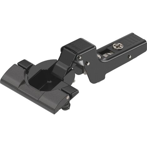 Blum CLIP top Standardscharnier 110° Innenanschlag o. Feder, Topf INSERTA, onyxschw. (1/2)