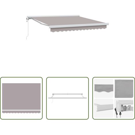 Store rétractable - Auvent Gris clair 300 x 250 x 165 cm Polyester et Aluminium (1/5)