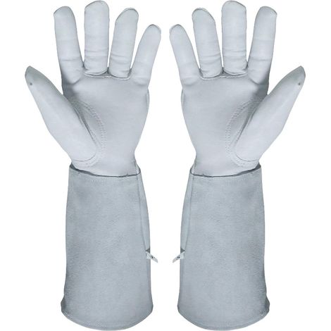 Gants De Jardinage En Peau De Mouton - Protection Contre Les Épines - Manchettes Longues Jusqu'au Coude - Pour Hommes Et Femmes - Par Paire (1/5)
