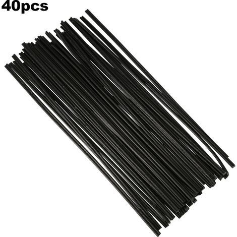 Pack of 40 PP plastic welding rods, 25 cm long, wear-resistant, non-stick, low-temperature resistant, black (1/5)
