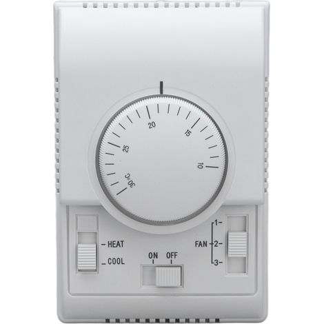 – Mechanischer Thermostat für zentrale Klimaanlagen 110–220 V – Integrierter Einbau – Lange Lebensdauer – Schalter für Heiz-/Kaltbetrieb (1/5)