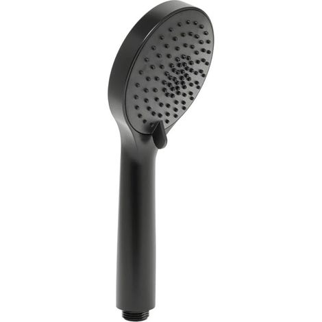 Douchette à main en plastique, 3 jets, buses silicone, noir mat (SATBSRS22C) (1/5)