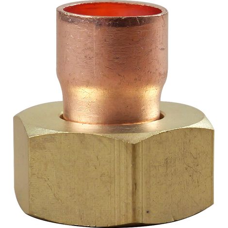 Douille droite écrou prisonnier 359 GCL Femelle 1/2"(15/21) - Tube Cuivre Ø12 (1/3)