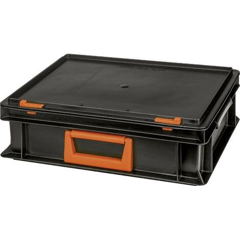 Alutec 139210110188 Kunststoffbox Magnus PC 10 (B x H x T) 400 x 133 x 300 mm Schwarz, Orange 1 St (1/2)