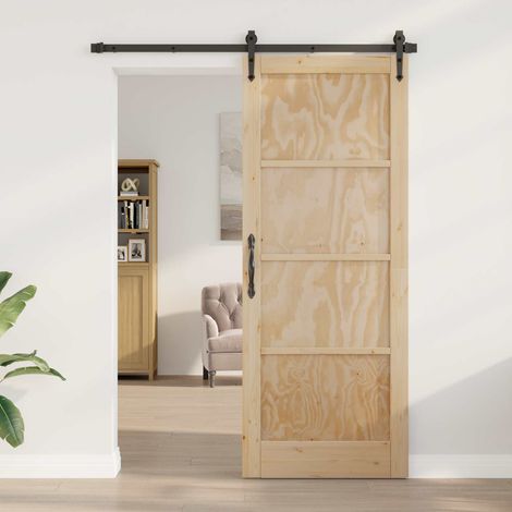 Puerta Interior Natural 93 x 211 cm Madera contrachapada