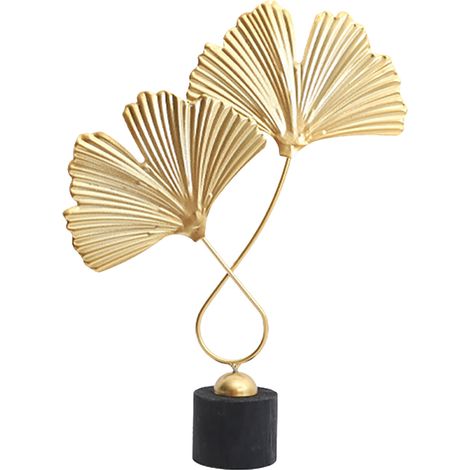 Feuilles De Ginkgo - Décoration Intérieure En Bois - Pour Table De Chevet, Meuble Tv, Entrée - Lot De 1 Pièce (1/5)