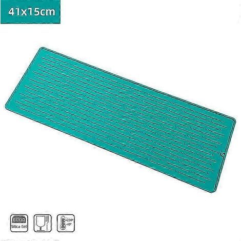 Tapis d'égouttage en silicone pour la vaisselle, grand format, pour plan de travail, évier ou autre usage, outil de cuisine (1/5)