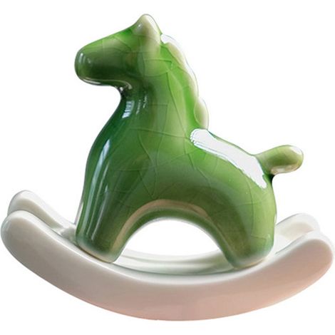 Cheval à Bascule - Décoration en Céramique - Centre de Table Minimaliste - Intérieur Extérieur - 1 Pièce (1/4)