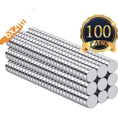Magnete, Starke Scheiben, Vielseitig für Basteln und Bildung, 100Stück, 6x2mm (1/2)