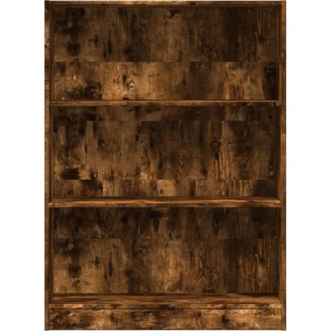 vidaXL Bücherregal Eiche Rauch 80x24x109 cm Ingenieurholz