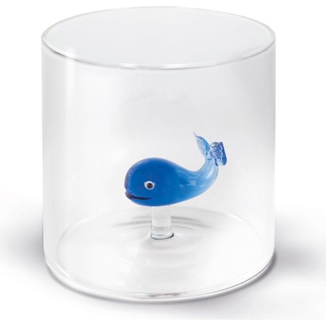 Bicchiere Vetro Borosilicato 250 ml Balena Blu WD LIFESTYLE