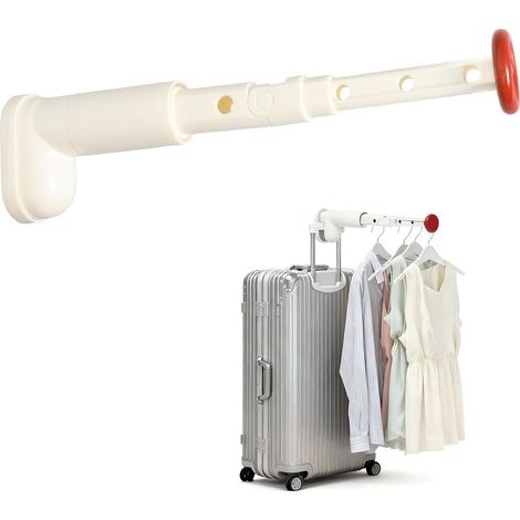 2 pcs Séchoir à Linge Portable pour Voyage avec 4 Trous Portant a Vetement PliableGain de Place Etendage Linge Interieur Pliable pour Balcon Salle Bains Hôtel Blanc (1/5)