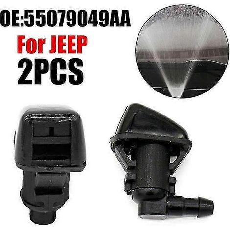 Lot de 2 gicleurs de lave-glace avant pour voiture 55079049AA compatibles avec Jeep Grand Cherokee Commander WK 2005-2011 Liberty Dodge Nitro (1/5)