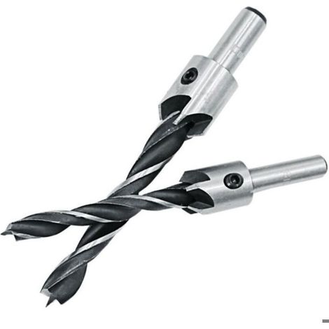 Foret À Chanfrein - Acier Rapide - Pour Bois Et Panneaux - Diamètres 3 4 5 6 7 8 10 Mm - Lot De 7 Pièces (1/5)